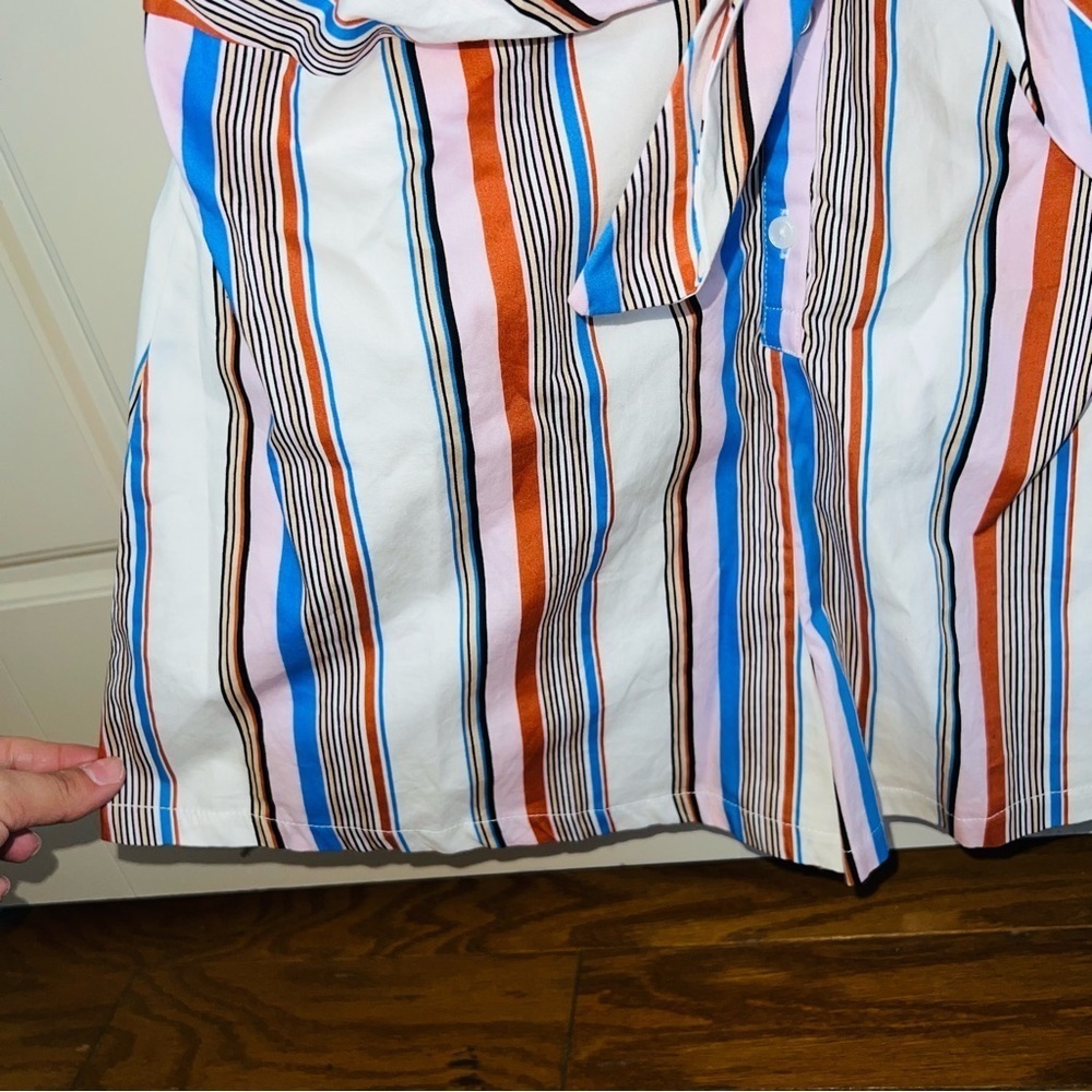 NWT Lush Multicolor Striped Shorts Romper Size Large - Picture 5 of 15
